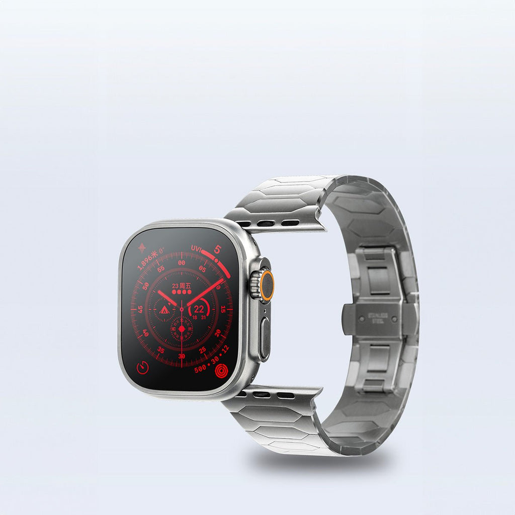 Bracelet en métal solide haute technologie, luxe, ajustable facilement, pour Apple Watch, modèle Rookie - La Boutique du Bracelet