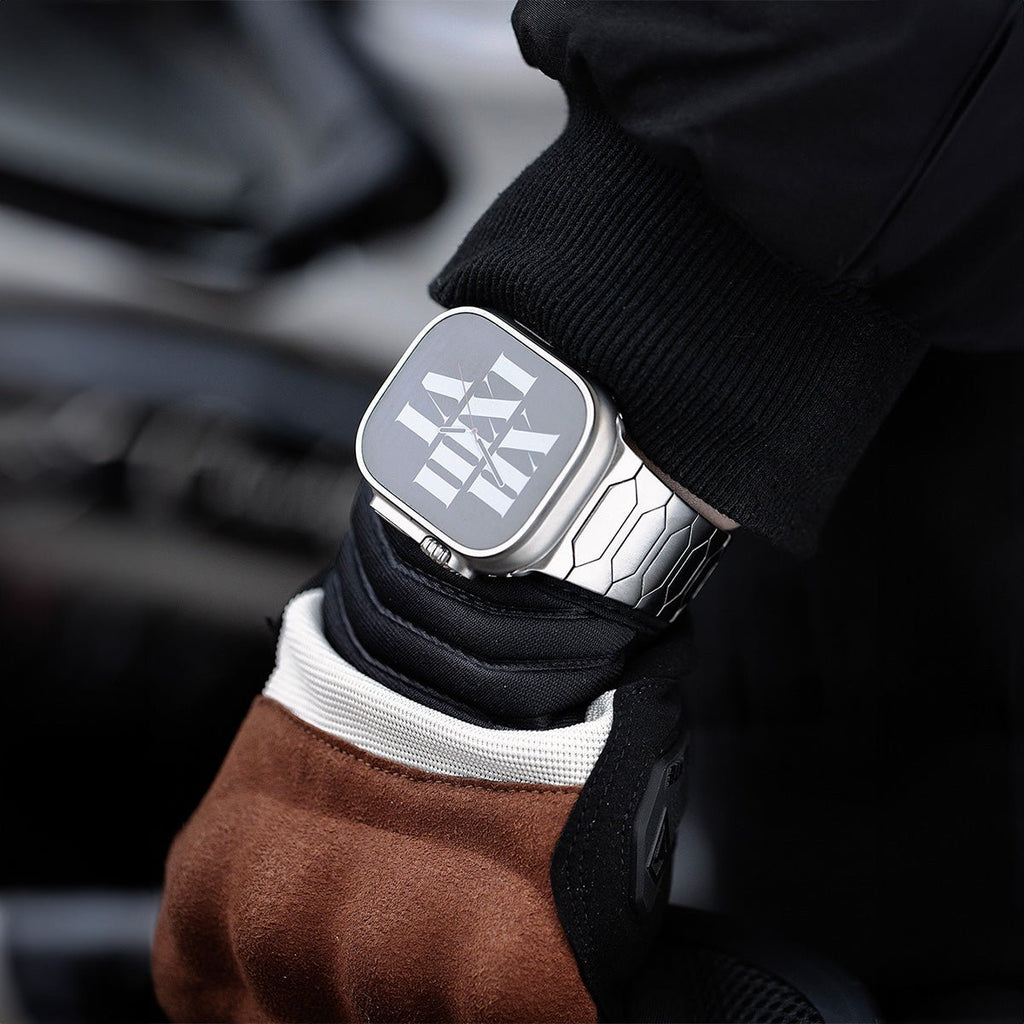 Bracelet en métal solide haute technologie, luxe, ajustable facilement, pour Apple Watch, modèle Rookie - La Boutique du Bracelet