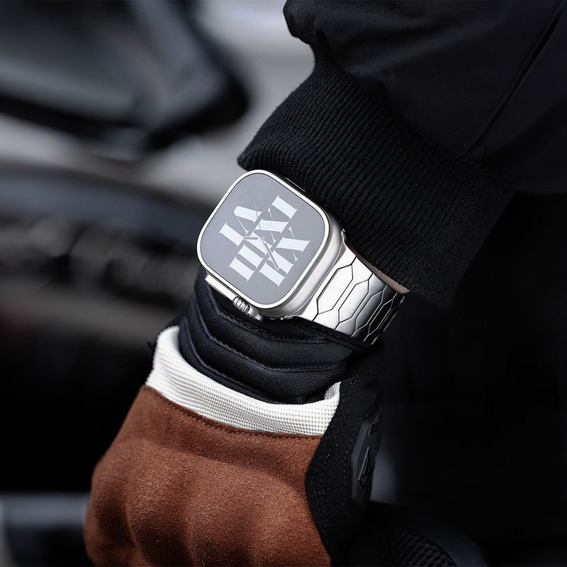 Bracelet en métal solide haute technologie, luxe, ajustable facilement, pour Apple Watch, modèle Rookie - La Boutique du Bracelet