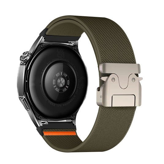 Bracelet en nylon anti - transpirant, pour montre connectée, fermoir tactique, pour Samsung Galaxy Watch, modèle Cassio - La Boutique du Bracelet