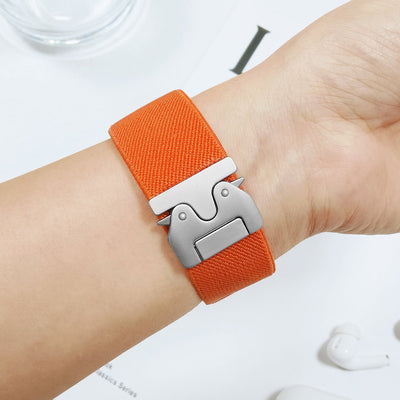 Bracelet en nylon anti - transpirant, pour montre connectée, fermoir tactique, pour Samsung Galaxy Watch, modèle Cassio - La Boutique du Bracelet