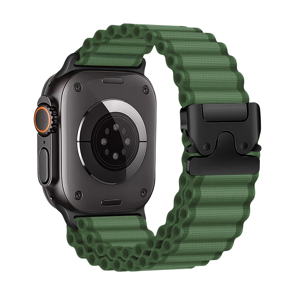 Bracelet en nylon sport, fermoir parachute tactique, pour Apple Watch, ajustable, modèle Omni - La Boutique du Bracelet