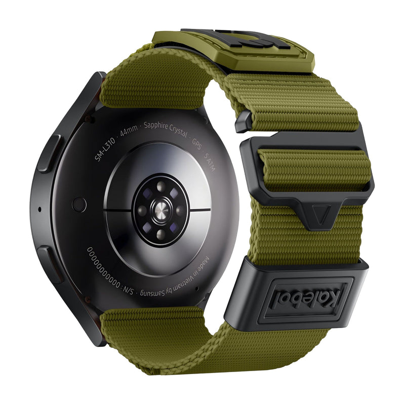 Bracelet en nylon tactique, pour montre connectée, fermoir coulissant, pour Samsung Galaxy Watch, modèle Kadox - La Boutique du Bracelet
