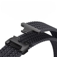 Bracelet en nylon tissé noir avec boucle tactique noire pour Huawei Watch Almar.