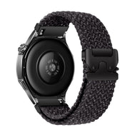 Bracelet en nylon tissé noir avec boucle tactique pour montre Huawei, modèle Almar, taille moyenne.