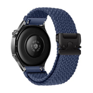 Bracelet nylon tissé bleu marine avec boucle noire tactique pour Huawei Watch.