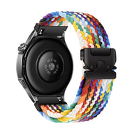 Bracelet coloré en nylon tissé avec boucle tactique noire pour Huawei Watch Almar.