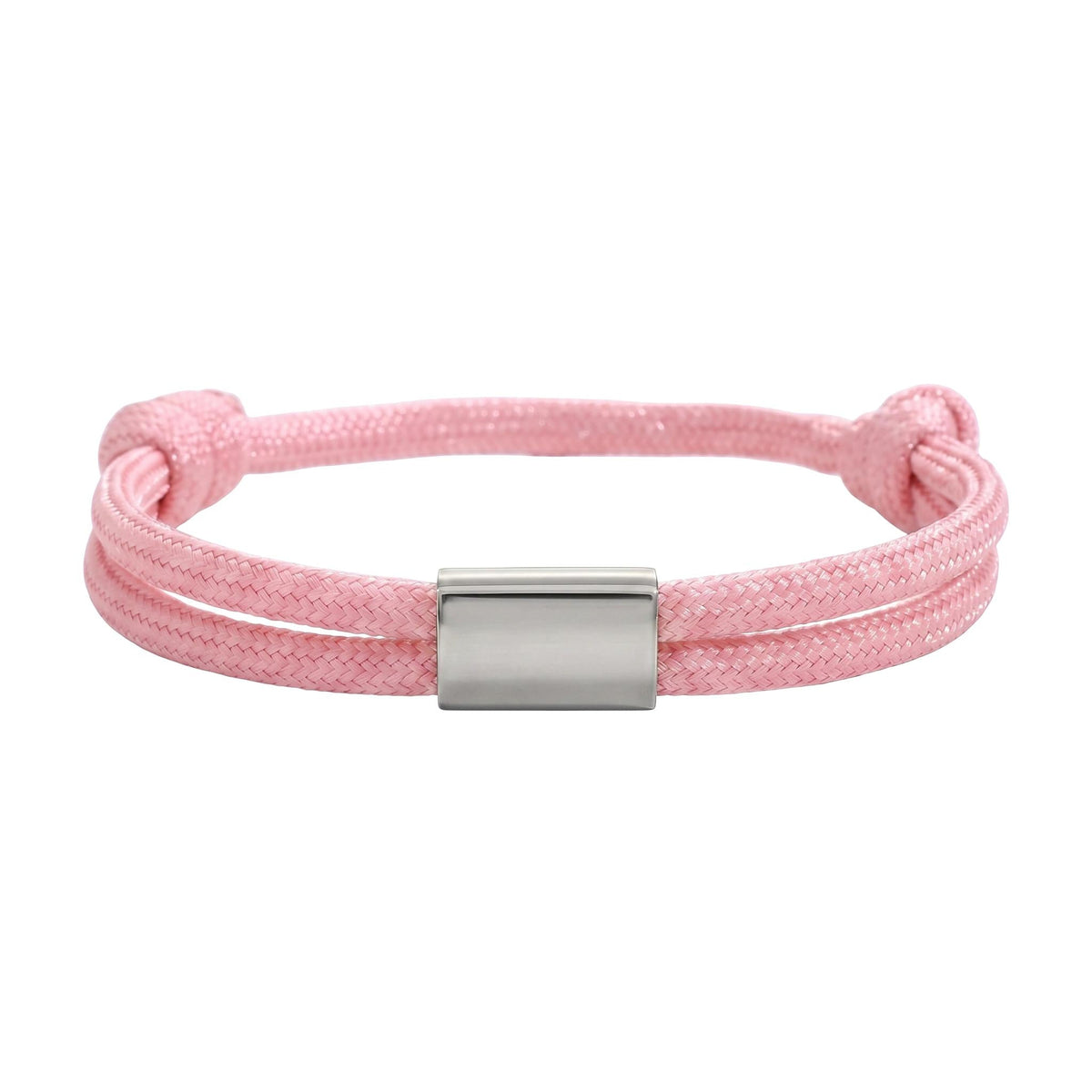 Customizable paracord bracelet, engravable stainless steel plate, adjustable, Veyron model