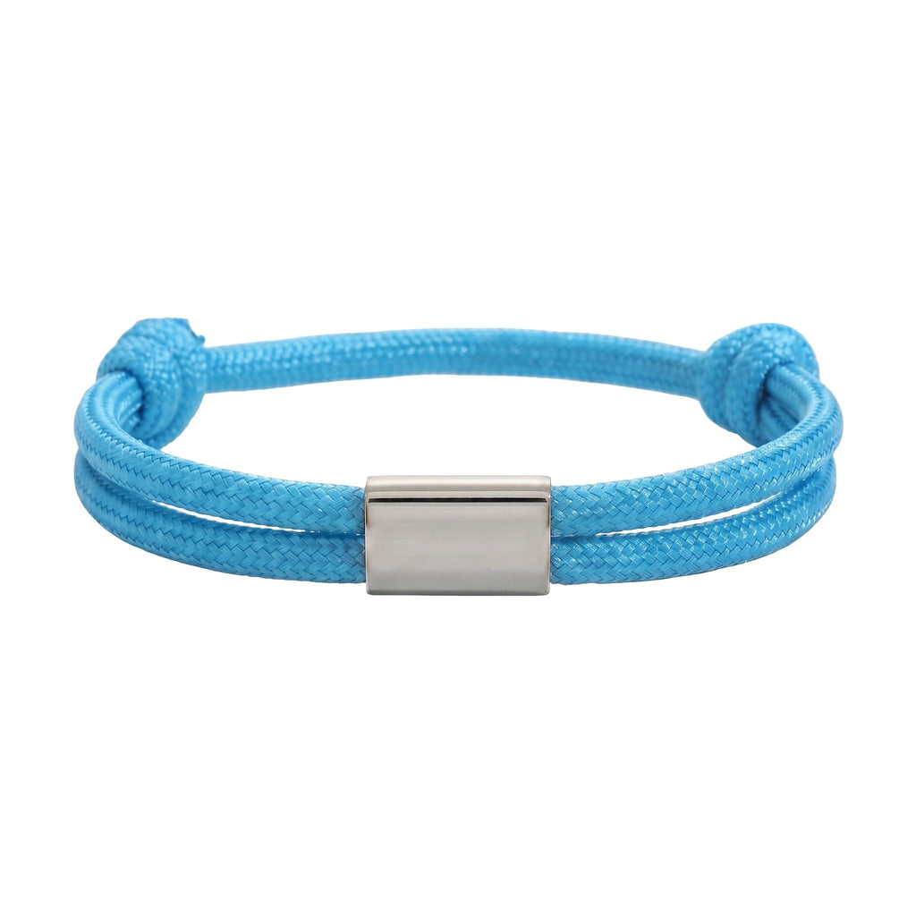 Bracelet en nylon tressé, plaque en acier inoxydable personnalisable, bijou ajustable, idée cadeau facile homme et femme, modèle Veyron
