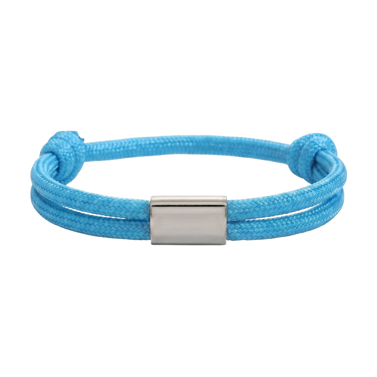 Customizable paracord bracelet, engravable stainless steel plate, adjustable, Veyron model
