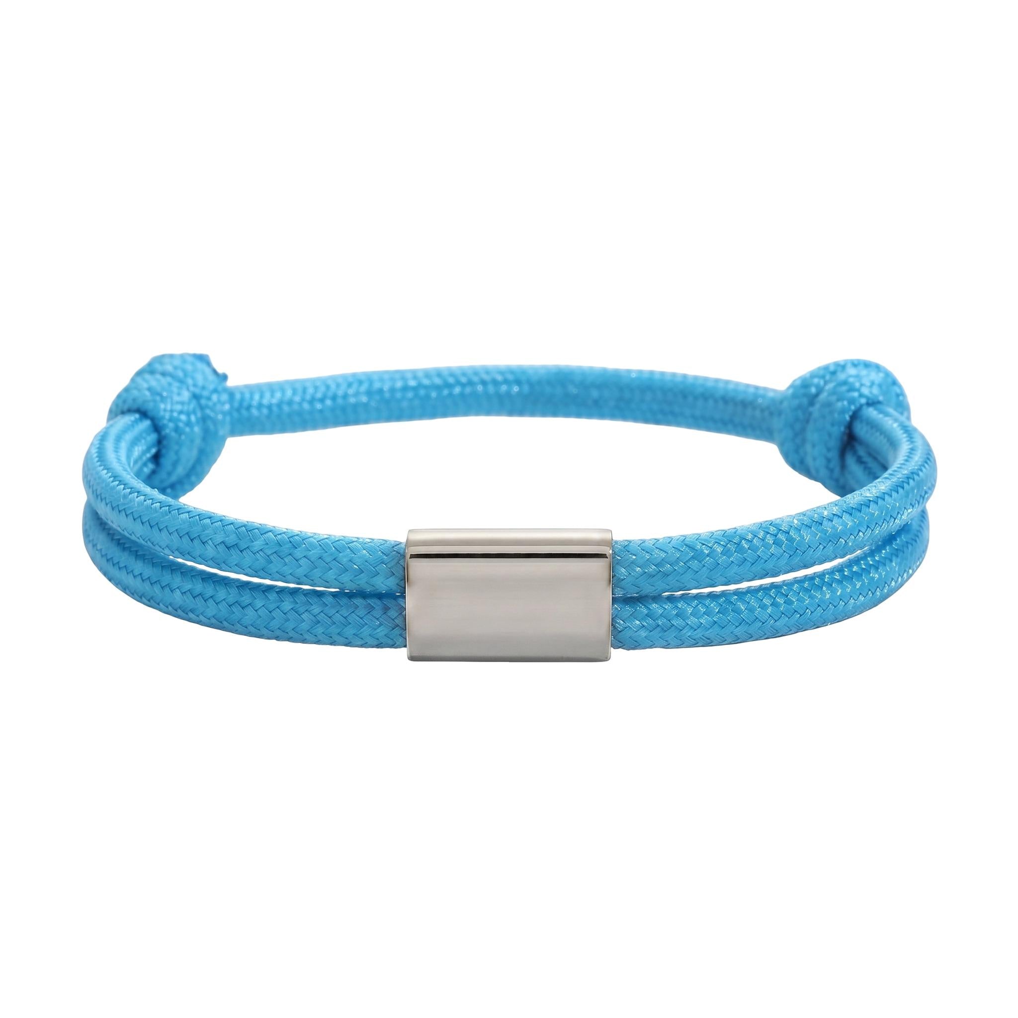 Bracelet en nylon tressé, plaque en acier inoxydable personnalisable, bijou ajustable, idée cadeau facile homme et femme, modèle Veyron
