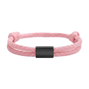 Bracelet en nylon tressé, plaque en acier inoxydable personnalisable, bijou ajustable, idée cadeau facile homme et femme, modèle Veyron