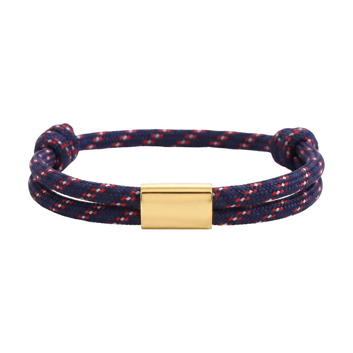 Customizable paracord bracelet, engravable stainless steel plate, adjustable, Veyron model