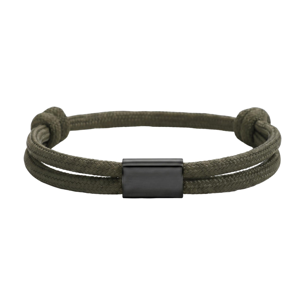 Customizable paracord bracelet, engravable stainless steel plate, adjustable, Veyron model