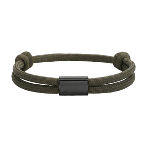 Bracelet en nylon tressé, plaque en acier inoxydable personnalisable, bijou ajustable, idée cadeau facile homme et femme, modèle Veyron