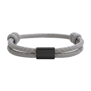 Bracelet en nylon tressé, plaque en acier inoxydable personnalisable, bijou ajustable, idée cadeau facile homme et femme, modèle Veyron