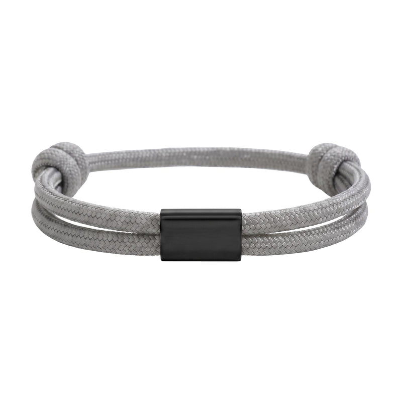 Bracelet en nylon tressé, plaque en acier inoxydable personnalisable, bijou ajustable, idée cadeau facile homme et femme, modèle Veyron