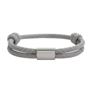 Bracelet en nylon tressé, plaque en acier inoxydable personnalisable, bijou ajustable, idée cadeau facile homme et femme, modèle Veyron