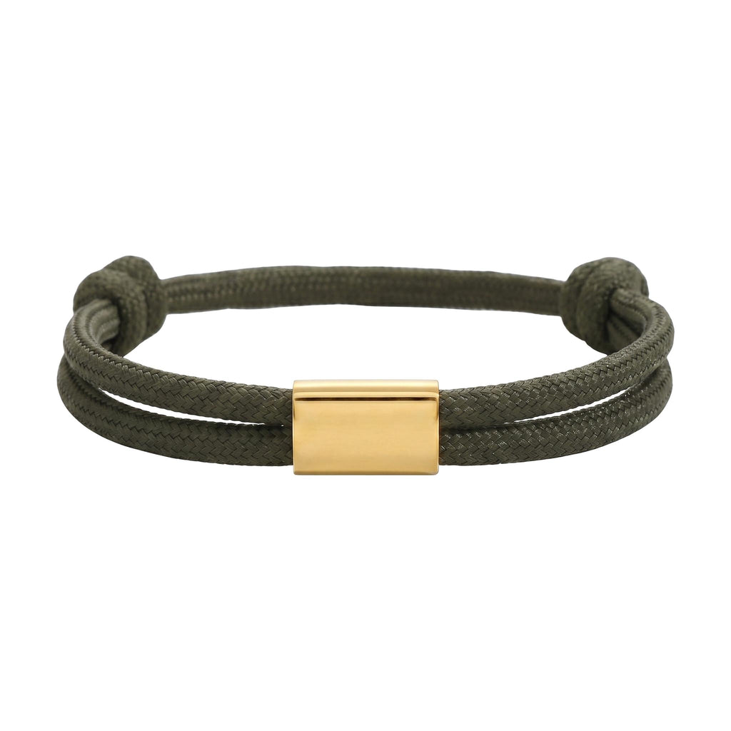 Bracelet en nylon tressé, plaque en acier inoxydable personnalisable, bijou ajustable, idée cadeau facile homme et femme, modèle Veyron