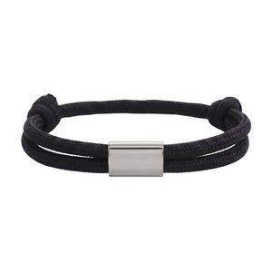 Bracelet en nylon tressé, plaque en acier inoxydable personnalisable, bijou ajustable, idée cadeau facile homme et femme, modèle Veyron