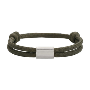 Bracelet en nylon tressé, plaque en acier inoxydable personnalisable, bijou ajustable, idée cadeau facile homme et femme, modèle Veyron