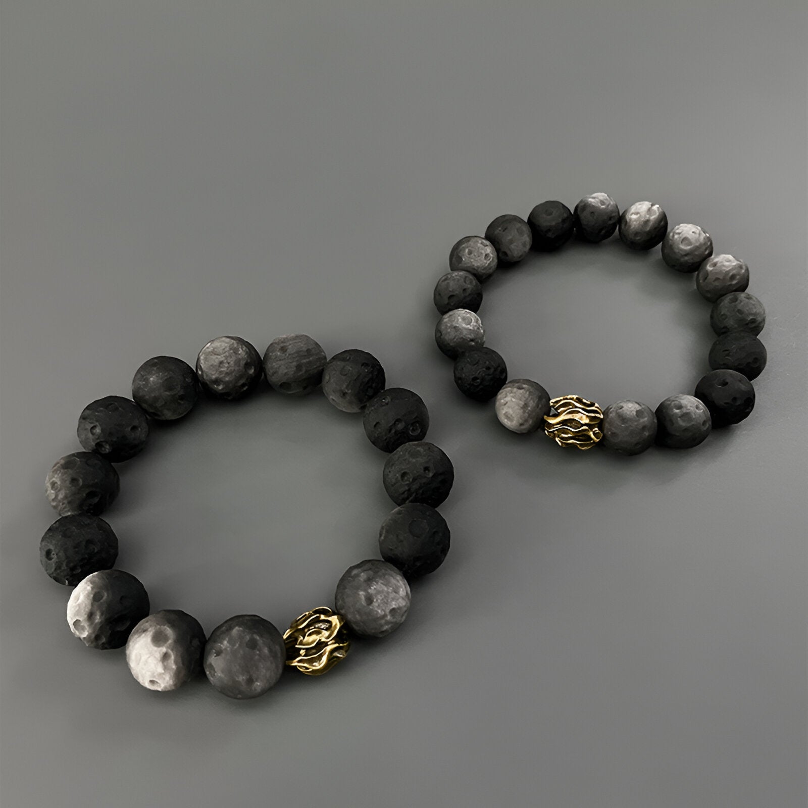 Bracelet en obsidienne, aspect pierre de Lune, pour homme, modèle Monin - La Boutique du Bracelet