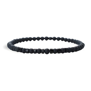 Bracelet en onyx et pierres naturelles, fins, pour homme, modèle Boris - La Boutique du Bracelet