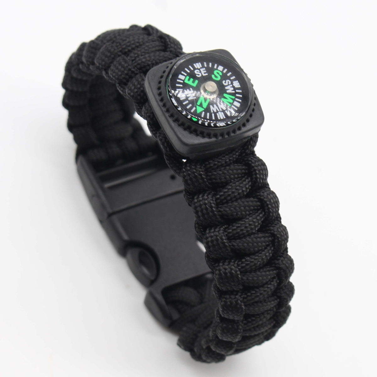 Bracelet en paracorde, bracelet de survie pour randonnée et aventure, sifflet et boussole intégré, modèle Venz - La Boutique du Bracelet