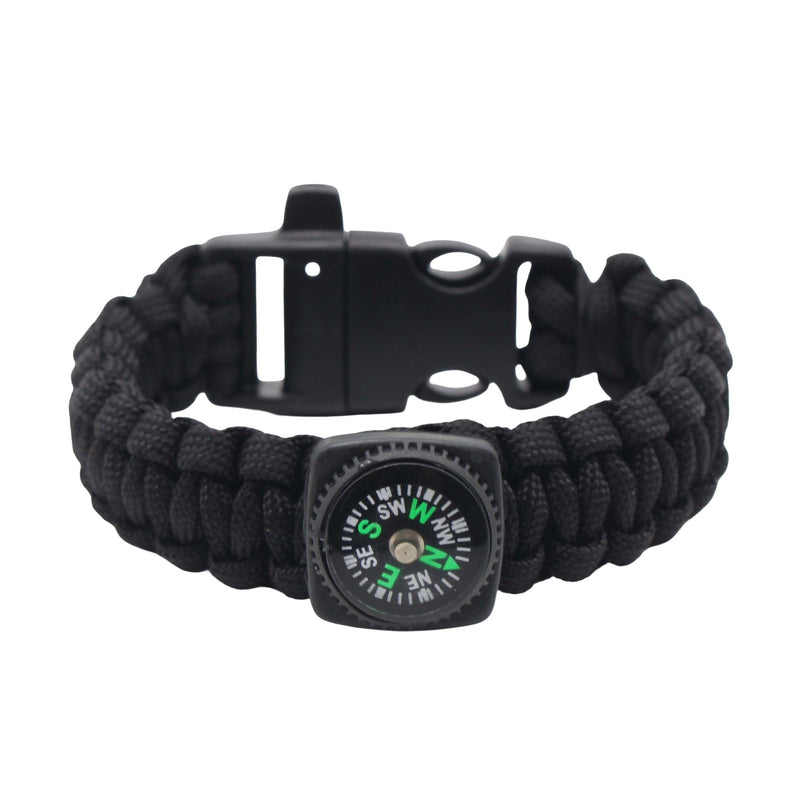 Bracelet en paracorde, bracelet de survie pour randonnée et aventure, sifflet et boussole intégré, modèle Venz - La Boutique du Bracelet