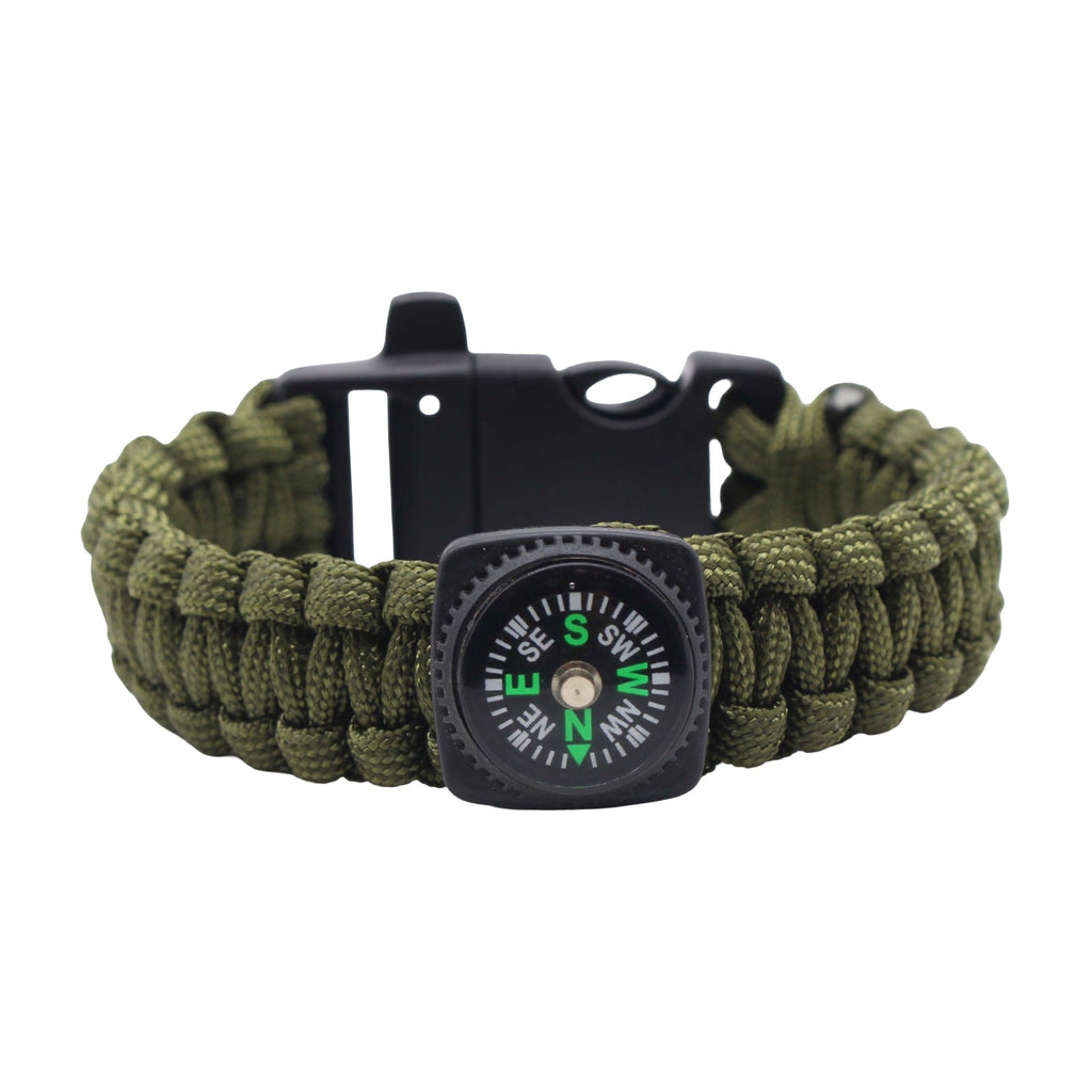 Bracelet en paracorde, bracelet de survie pour randonnée et aventure, sifflet et boussole intégré, modèle Venz - La Boutique du Bracelet