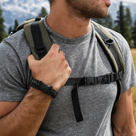 Bracelet en paracorde, bracelet de survie pour randonnée et aventure, sifflet intégré, modèle Norris - La Boutique du Bracelet