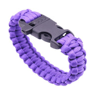 Bracelet en paracorde, bracelet de survie pour randonnée et aventure, sifflet intégré, modèle Norris - La Boutique du Bracelet