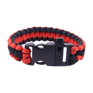 Bracelet en paracorde, bracelet de survie pour randonnée et aventure, sifflet intégré, modèle Norris - La Boutique du Bracelet