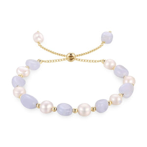 Bracelet en perles d'eau douce, ajustable, pour femme, modèle Sirena - La Boutique du Bracelet