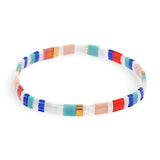 Bracelet fin en perles multicolores japonaises, style Kaede, pour femme.