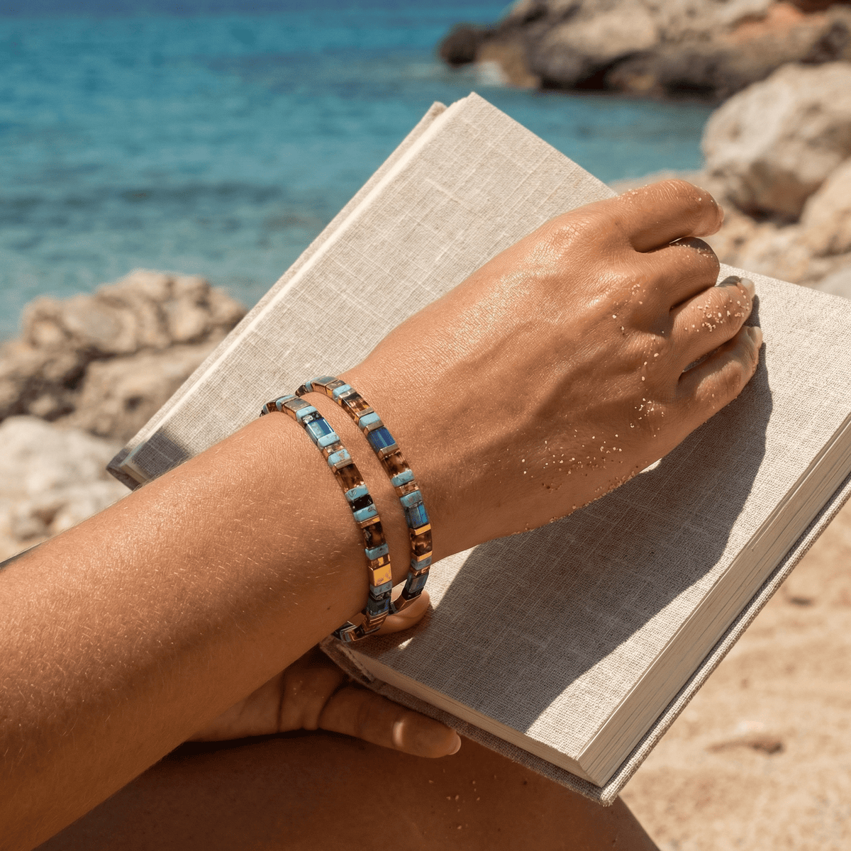 Armband mit japanischen Perlen, für Damen, Modell Rina