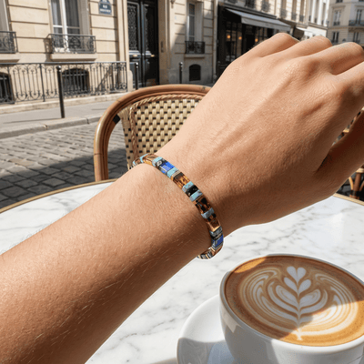Armband mit japanischen Perlen, für Damen, Modell Rina