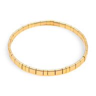 Bracelet femme en perles japonaises dorées, style Suzuka, finition lisse et segments réguliers.