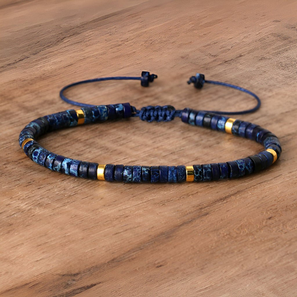 2 Bracelets Perles Croisées En Jaspe Impérial - Élastiques, Motif Croix Inspirant, Taille Unique, Cadeau Foi - 5
