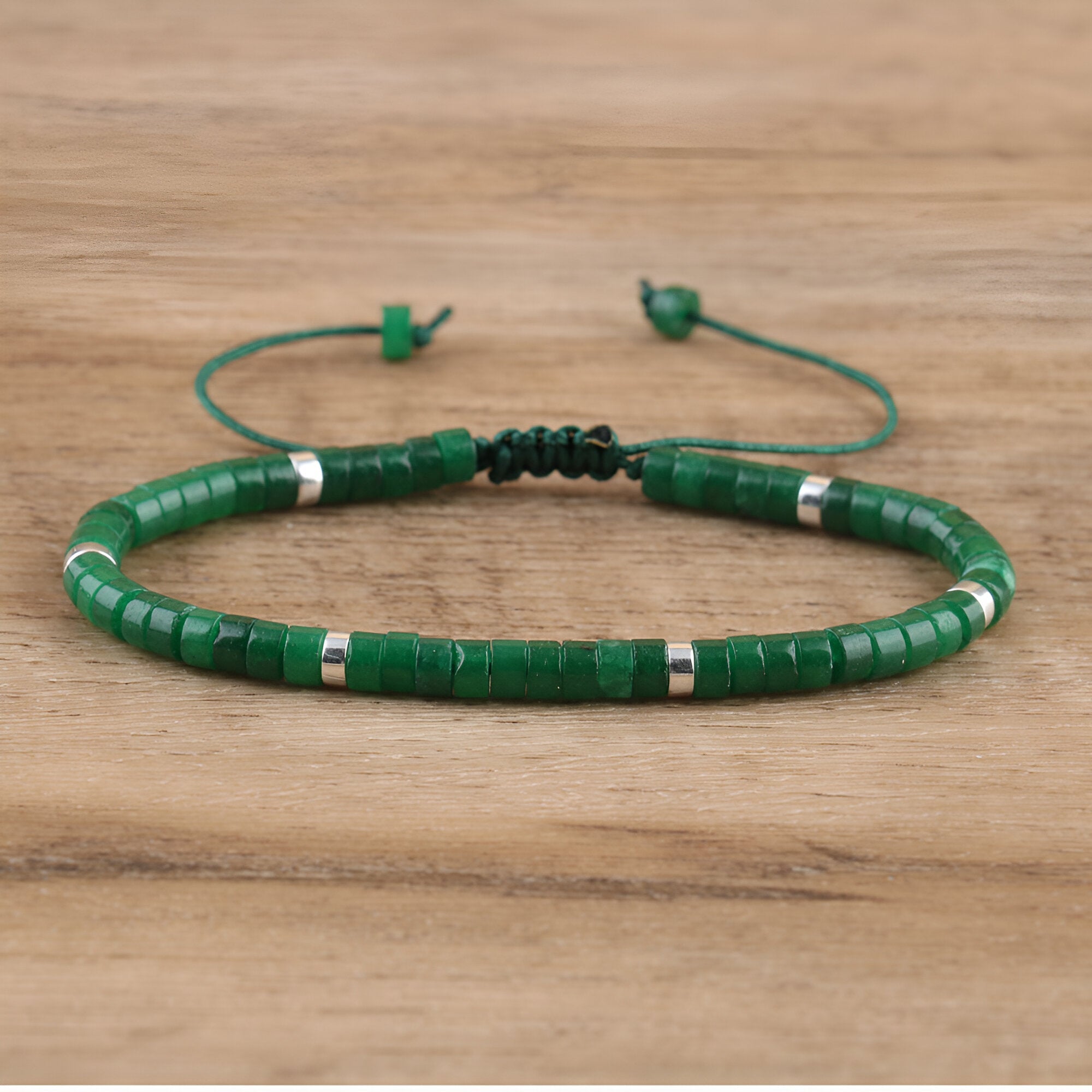 Bracelet en perles naturelles, jade, mixte, modèle Takumi - La Boutique du Bracelet