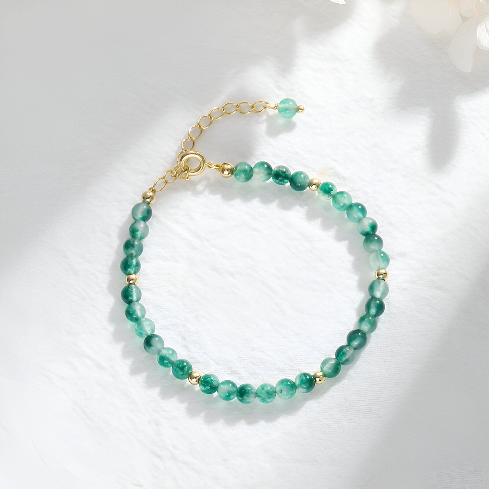 Bracelet en pierre d'agate, aspect aquatique, pour femme, modèle Rei - La Boutique du Bracelet