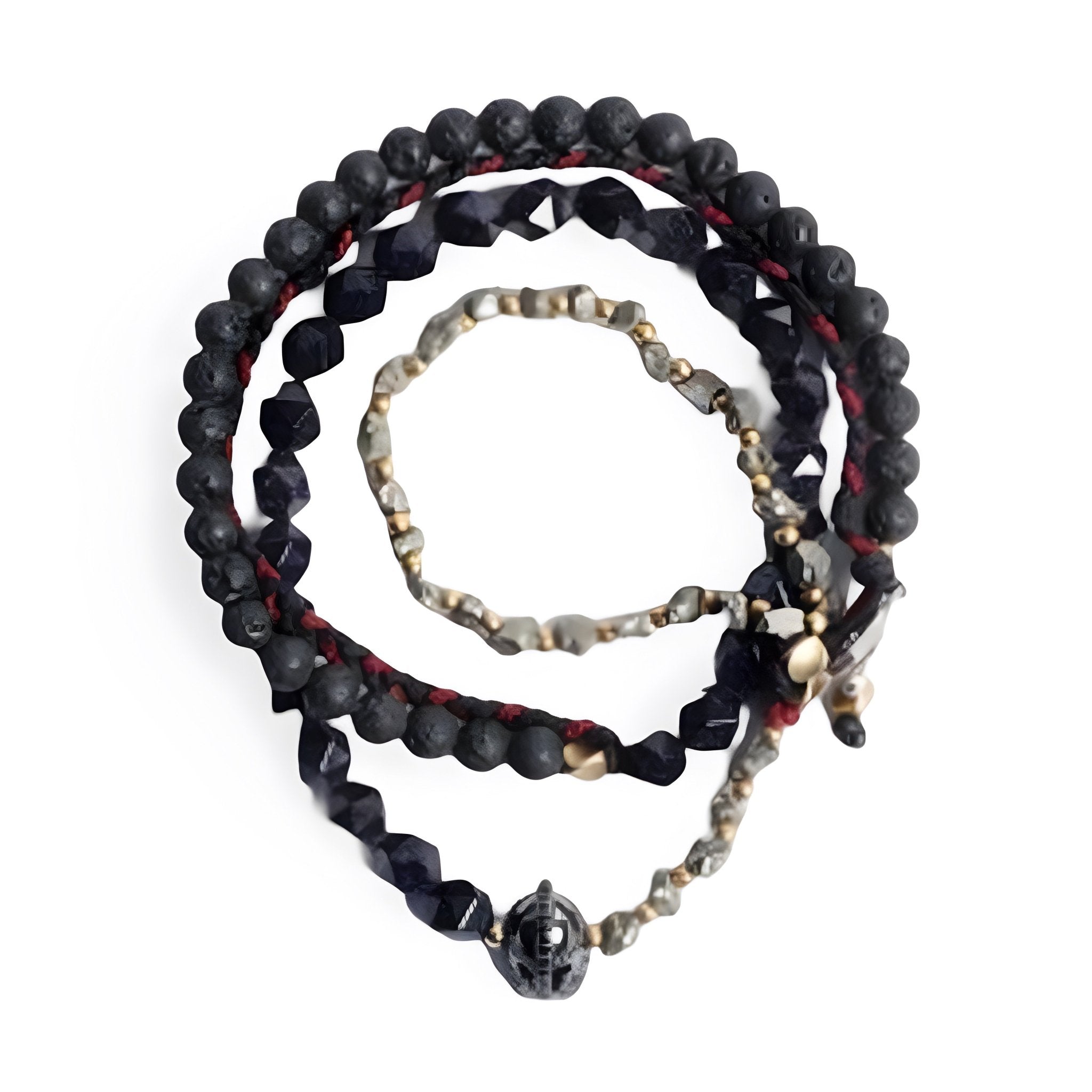 Bracelet en pierre naturelles, ornement spartiate, pour homme, modèle Joachim - La Boutique du Bracelet