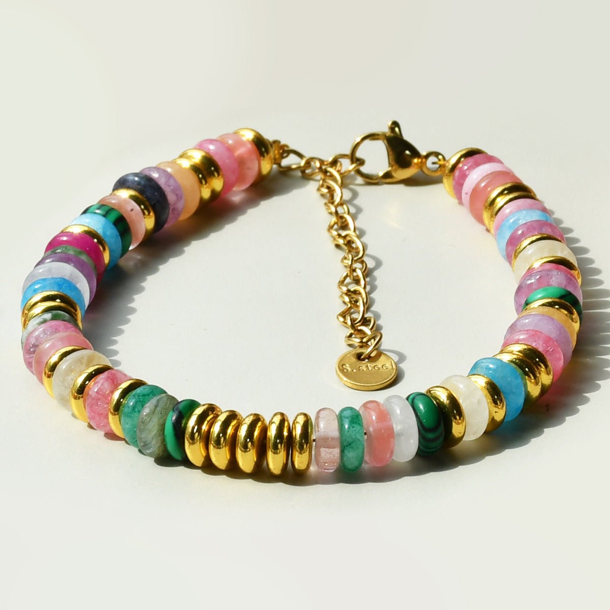 Bracelet en pierres de cristal, look coloré, pour femme, modèle Termi - La Boutique du Bracelet
