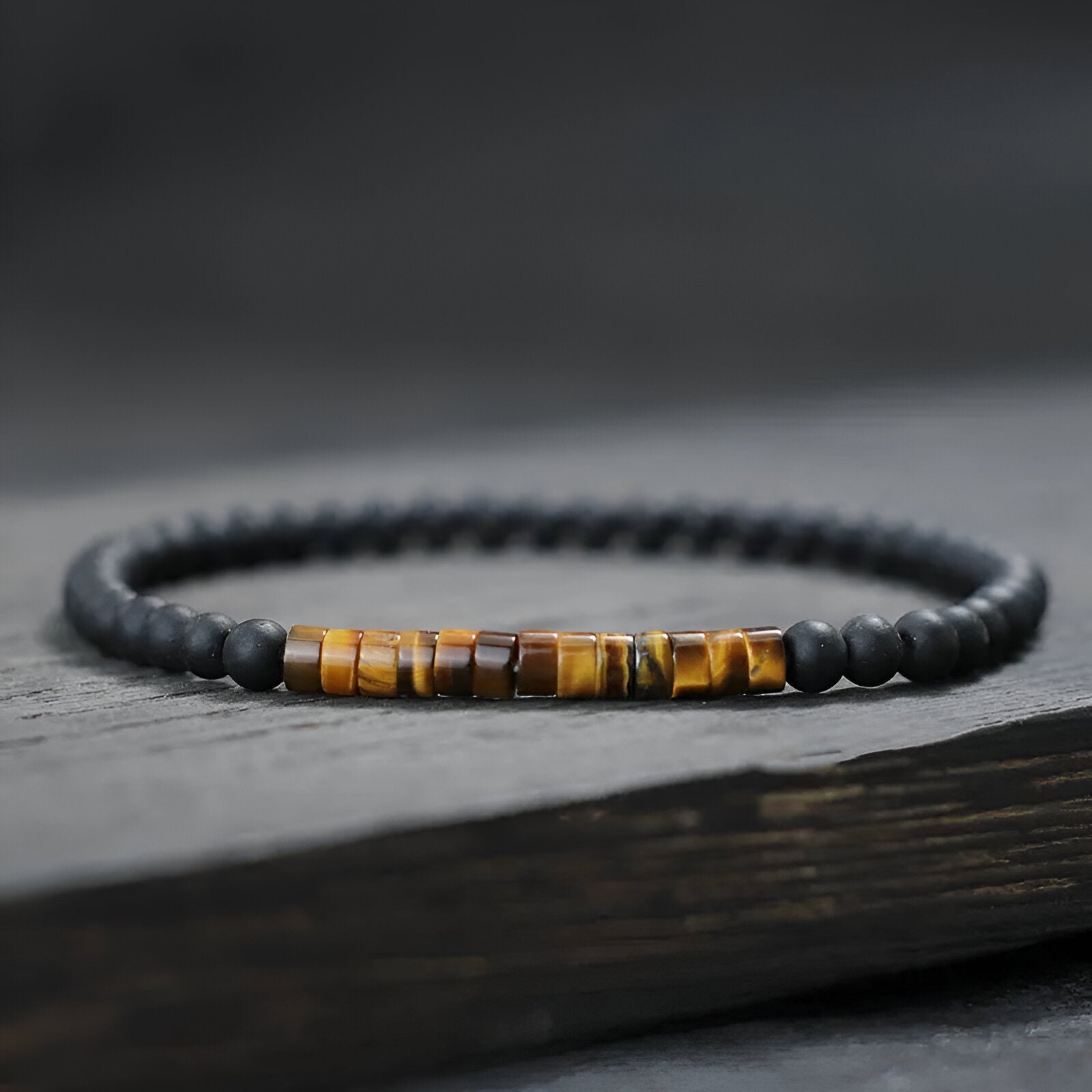 Bracelet en pierres naturelles, fin, pour homme, modèle Rodri - La Boutique du Bracelet