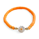 Bracelet en résine, ornement marguerite, pour femme, modèle Lindina - La Boutique du Bracelet