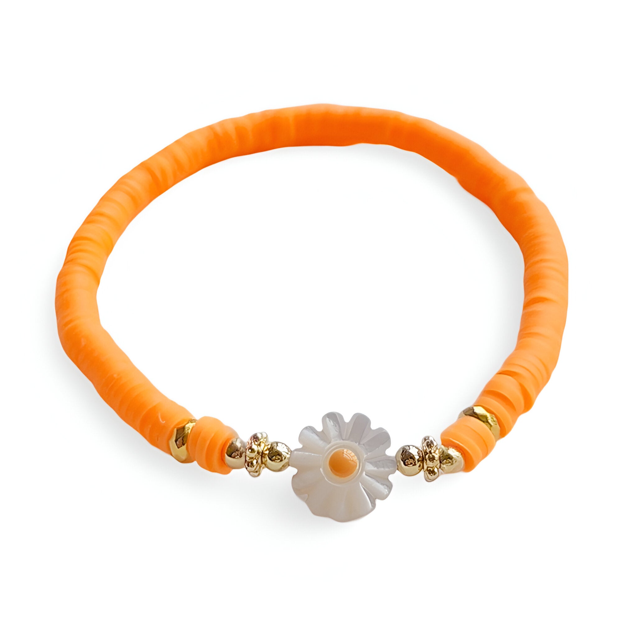 Bracelet en résine, ornement marguerite, pour femme, modèle Lindina - La Boutique du Bracelet