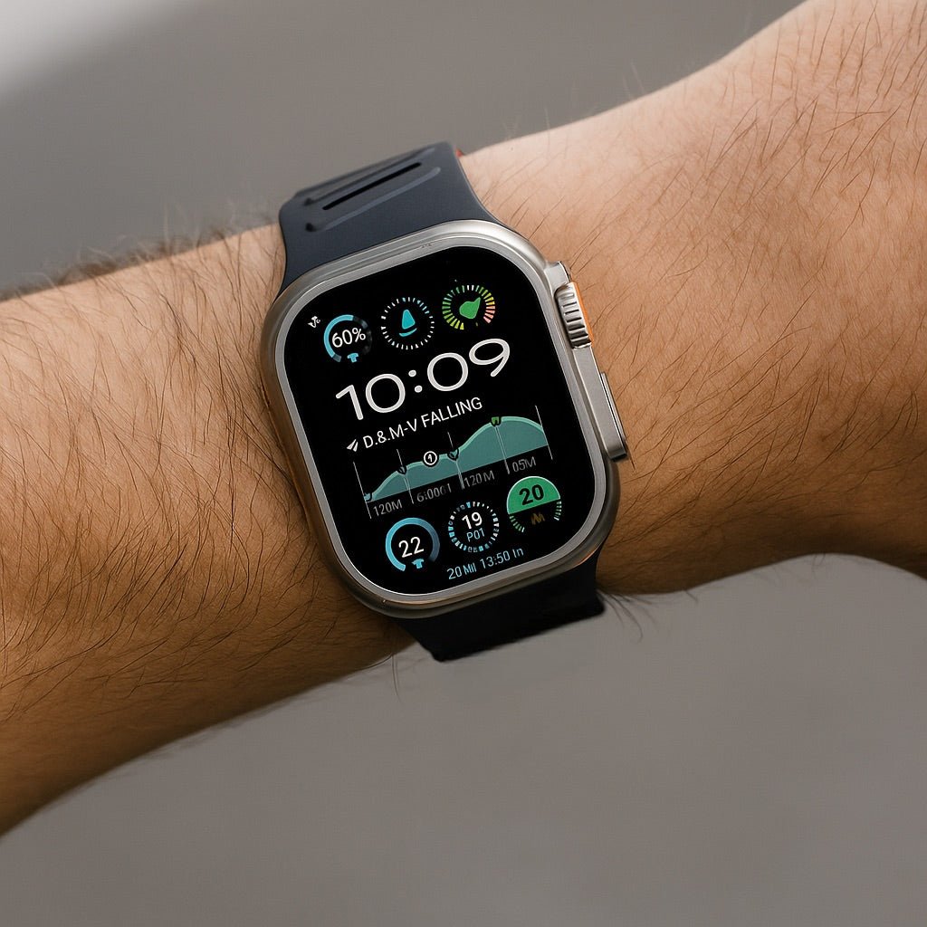 Bracelet en silicone géométrique, fermoir simple, pour Apple Watch, ajustable, modèle Torka - La Boutique du Bracelet