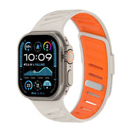 Bracelet en silicone géométrique, fermoir simple, pour Apple Watch, ajustable, modèle Torka - La Boutique du Bracelet