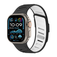 Bracelet en silicone géométrique, fermoir simple, pour Apple Watch, ajustable, modèle Torka - La Boutique du Bracelet