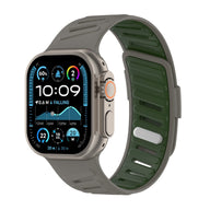 Bracelet en silicone géométrique, fermoir simple, pour Apple Watch, ajustable, modèle Torka - La Boutique du Bracelet